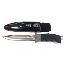 Нож BS DIVER TORTUGA (420 J2 ss) нерж.сталь в ножнах с кнопкой с ремешками